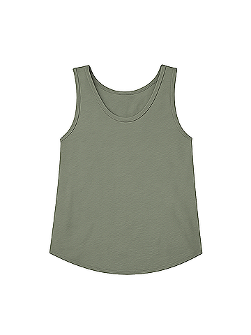 Pact Castor Green Featherweight Slub Reversible Tank (view 1)