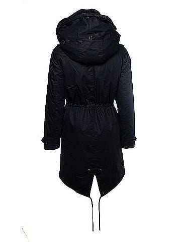 Woolrich Woolrich black hooded fur parka (view 2)