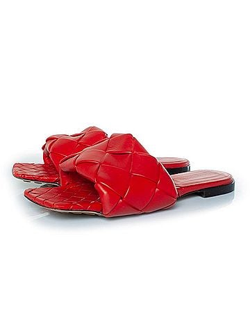 Bottega Veneta Bottega Veneta Red leather Lido sandals (view 1)