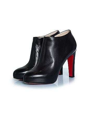 Christian Louboutin Christian Louboutin black leather ankle boots (view 1)