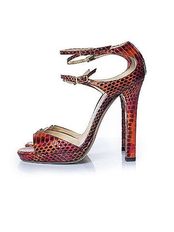 Jimmy Choo Jimmy Choo Python sandal in orange and pink (view 2)