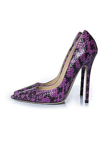 Jimmy Choo Jimmy Choo purple leather python pumps (view 2)