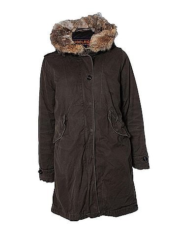 Woolrich Woolrich Hooded fur parka in kaki (view 1)