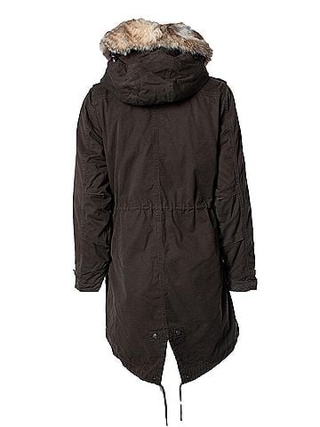 Woolrich Woolrich Hooded fur parka in kaki (view 2)