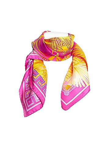 Versace Atelier Versace Pink scarf with jungle print (view 2)