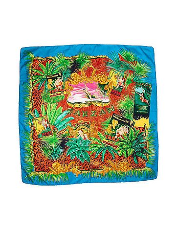 Versace Atelier Versace Multicolored jungle Tarzan scarf (view 1)