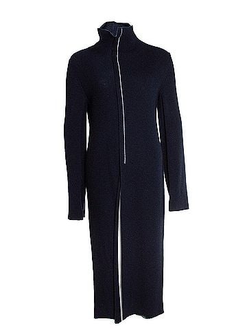 Jil Sander JIL SANDER wool turtle neck dress in blue (view 1)
