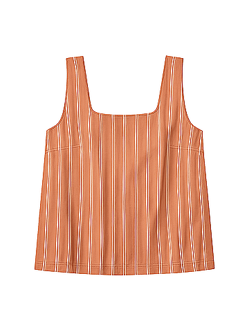 Pact Hermosa Stripe Canopy Linen Blend Square Neck Tank (view 1)