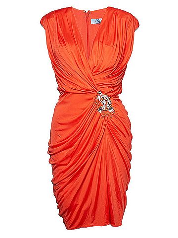 Blumarine Blumarine Orange draped dress (view 1)