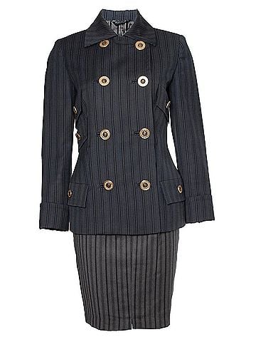 Versace Gianni Versace Couture Pinstripe military suit (view 1)