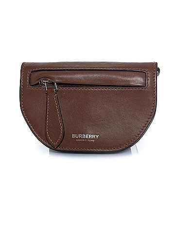 Burberry Burberry, brown leather saddle wallet (view 1)
