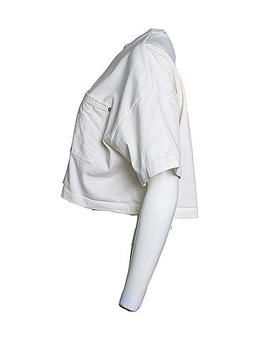 Bottega Veneta Bottega Veneta, off white cotton knit crewneck (view 2)