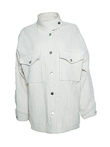 IRO IRO, Rosana wrinkled oversized jacket in ecru (view 1)