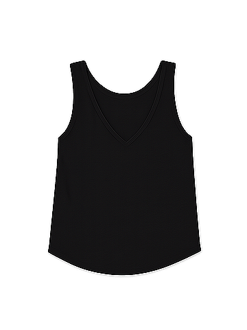 Pact Black Featherweight Slub Reversible Tank (view 1)