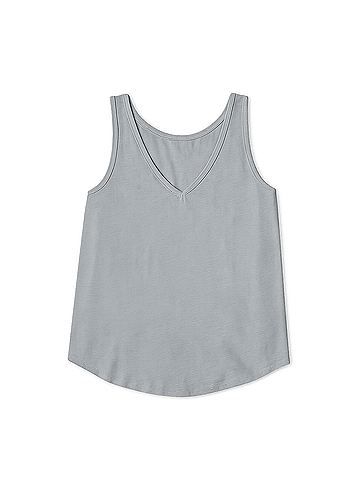 Pact Smoke Blue Featherweight Slub Reversible Tank (view 1)