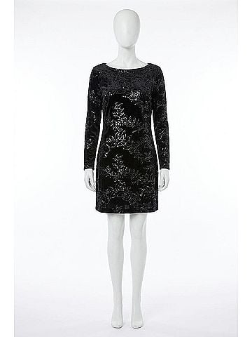 Tribal Femme Sparkle Lined Knit Dress in Black (view 1)