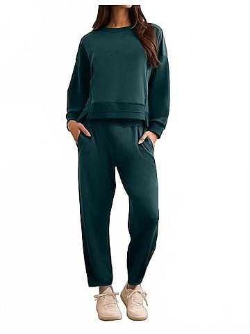 Tribal Butter Soft Sand Wash Hi-Low Crew Top in Silverpine (view 2)