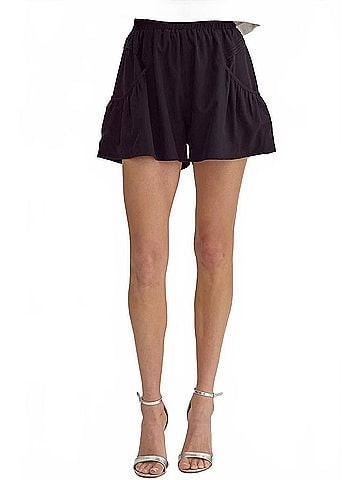 Entro Everly High Waisted Shorts in Black (view 2)
