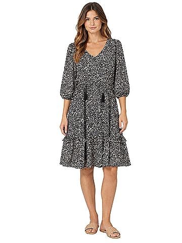 Soft Surroundings Hazel Tiered Cocktail Dress (view 1)