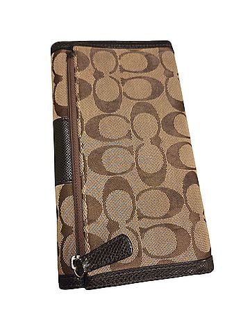 Coach Signature C Jacquard Checkbook Wallet Wallet (view 2)