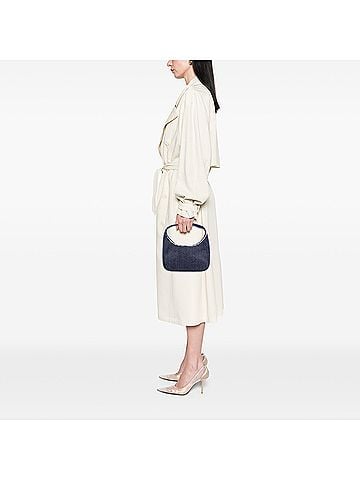Burberry House Check Canvas Trimmed Denim Handbag (view 2)