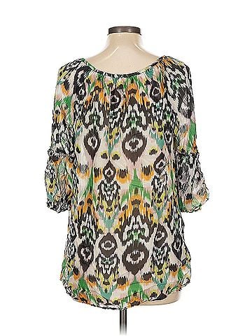 Vanessa Virginia Vanessa Virginia 3/4 Sleeve Silk Top (view 2)