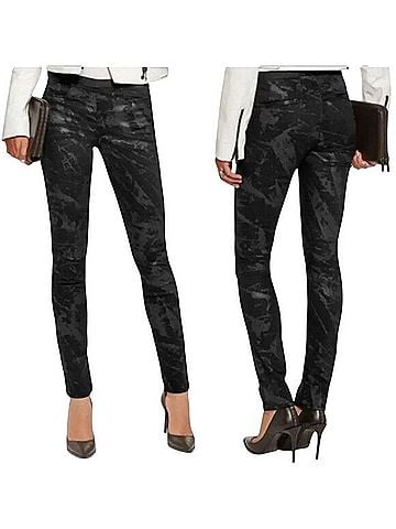 Helmut Lang Black Marble Twill Pull On Casual Pants (view 1)