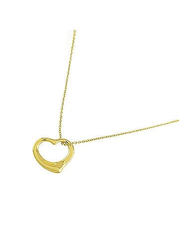 Tiffany & Co. Tiffany &amp; Co. Heart Necklace, 15.5mm wide, 42cm, 18K Yellow Gold (750), Open Necklace (view 1)