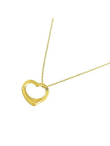 Tiffany & Co. Tiffany &amp; Co. Heart Necklace, 15.5mm wide, 40cm length, 18K Yellow Gold (750) Open Necklace (view 1)