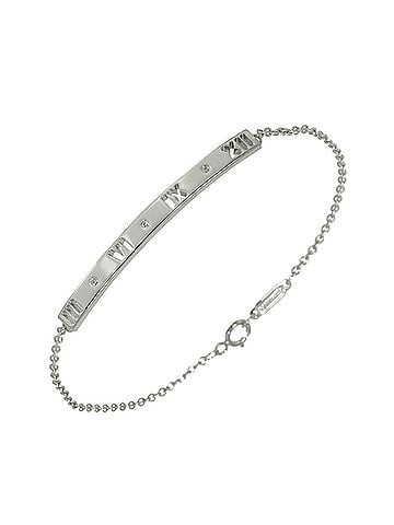 Tiffany & Co. Tiffany &amp; Co. Atlas Diamond 3P Bracelet 17cm 18K WG White Gold 750 (view 1)