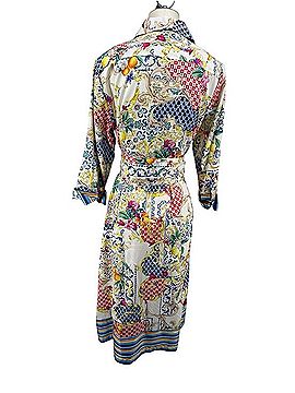 Hinson Wu Floral Print Robe Dress Cocktail Dress (view 2)
