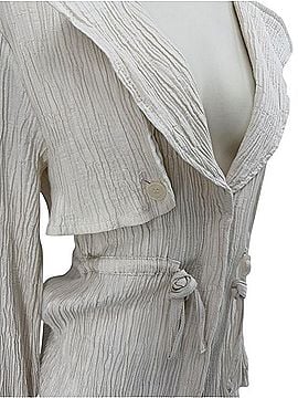 Jonathan Simkhai Cream Crinkled Button-Front Jacket with Waist Tie Jacket (view 2)