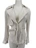 Jonathan Simkhai Cream Crinkled Button-Front Jacket with Waist Tie Jacket - photo 1