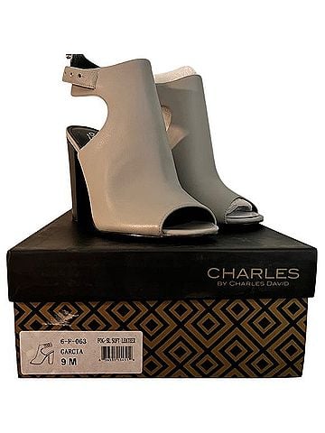 Charles by Charles David Grey Block Heels Heels (view 2)