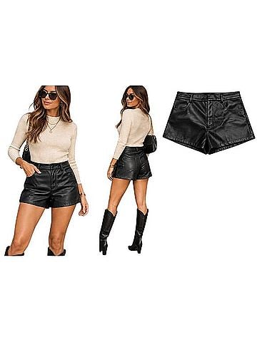 Hello Molly Leather Shorts (view 2)