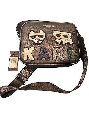 Karl Lagerfeld Paris Leather Crossbody Bag (view 1)