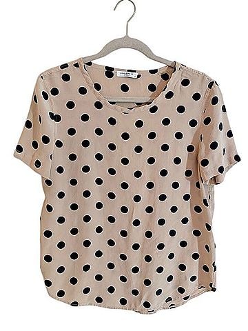 Equipment Femme Short Sleeve Silk Top (view 1)