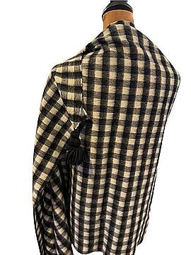 J.Crew Buffalo Check Wool Cape Scarf Tasseled Poncho (view 2)