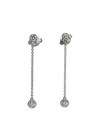 Tiffany & Co. Tiffany &amp; Co. By the Yard Drop Diamond Earrings, Platinum (Pt) (view 1)