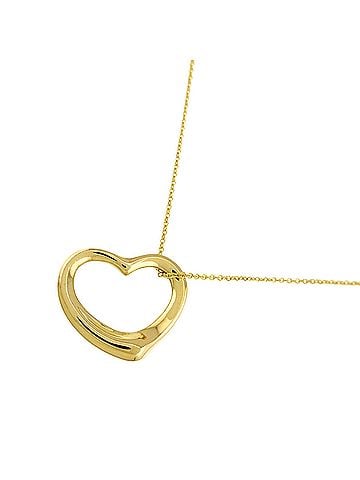Tiffany & Co. Tiffany &amp; Co. Heart Necklace, 22mm wide, 40cm length, 18K Yellow Gold (750) Open Necklace (view 1)