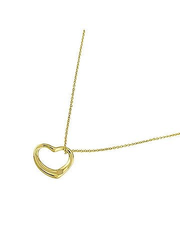 Tiffany & Co. Tiffany &amp; Co. Heart Necklace, 15mm wide, 40cm length, 18K Yellow Gold (750) Open Necklace (view 1)