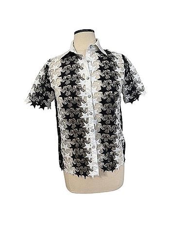 Alberto Makali Star Lace Button Shirt Short Sleeve Button-Down Shirt (view 1)