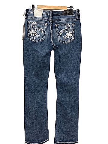 Miss Me Vernal Fleur De Lis Abstract Stitch Jeans (view 1)