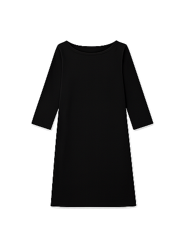 Pact Black Softspun Boat Neck Dress (view 1)