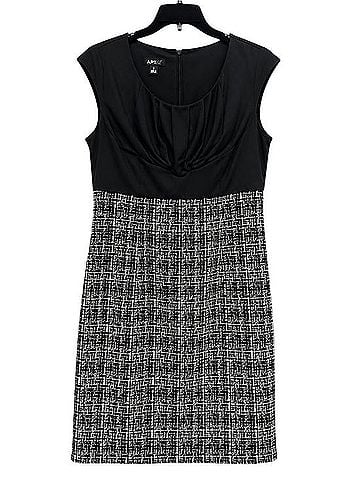 Alyx Draped Bodice Tweed Midi Dress Casual Dress (view 1)