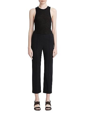 Vince. Cozy Wool-Blend Mid-Rise Stitch-Front Pant Dress Pants (view 1)