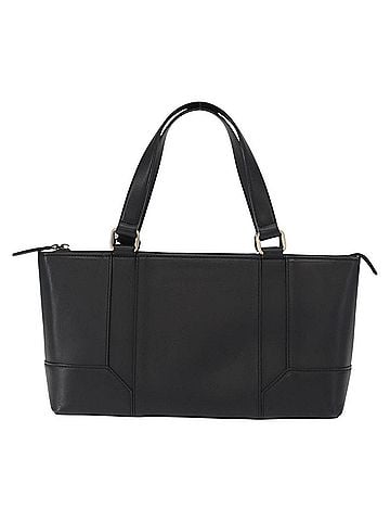 Burberry Vintage Vintage Check Coated Canvas Black Leather Tote Bag Bag (view 1)