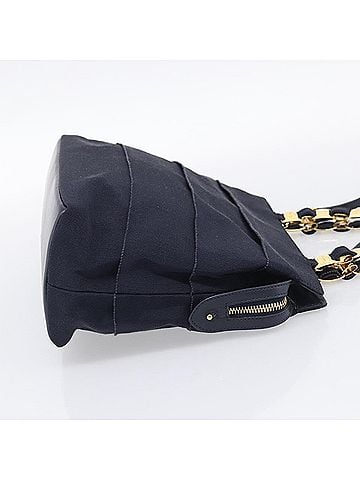Salvatore Ferragamo Vala Canvas Navy Canvas Shoulder Bag Bag (view 2)