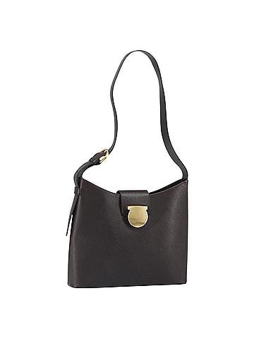 Salvatore Ferragamo Shoulder Bag Leather Brown Leather Shoulder Bag Bag (view 1)