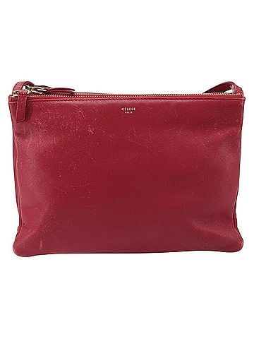 Céline Trio Leather Red Leather Crossbody Bag Bag (view 1)